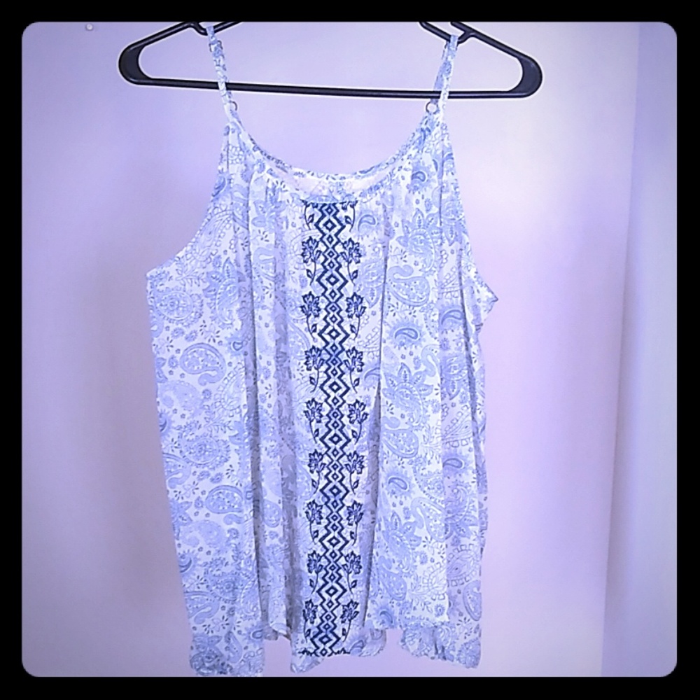 Paisley Spaghetti Strap, Off The Shoulder Sleeves